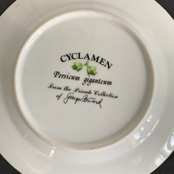 Set of 8 Vintage Georges Briard Salad/Dessert Plates Floral Flower Gold Trim - Picture 9 of 10